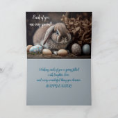 息子と家族のイースターカード サンキューカード (内部)