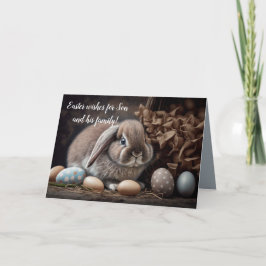 息子と家族のイースターカード サンキューカード