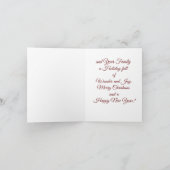 息子と家族のクリスマスカード シーズンカード (内部)