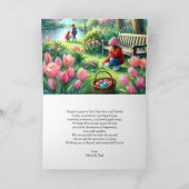 息子と彼の妻のハッピーイースターグリーティングカード カード (内部)