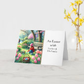 息子と彼の妻のハッピーイースターグリーティングカード カード (黄色い花)