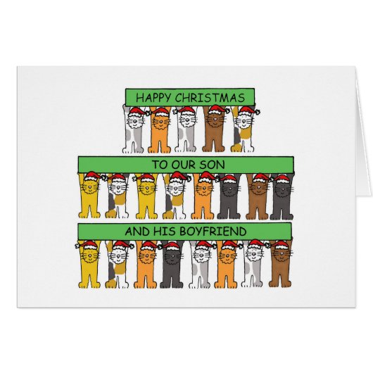 息子と彼氏へのクリスマスおめでとう (正面横)