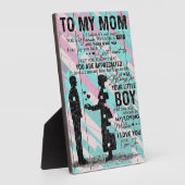 息子と母の手紙、私の母のギフト フォトプラーク (側面)