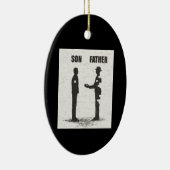 息子と父 セラミックオーナメント (右)