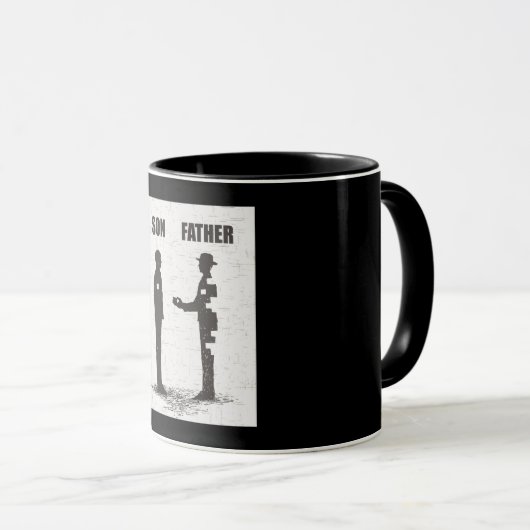 息子と父 マグカップ (正面右)