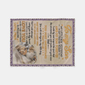 息子にとってのライオン昨日の私は息子誇りを持っただ フリースブランケット (正面(横))