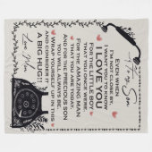 息子に毛布、息子への贈り物 フリースブランケット (正面(横))