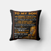 息子に獅子の身構えをしておったパパ クッション (裏面)