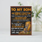 息子に獅子の身構えをしておったパパ サンキューカード (スタンド正面)