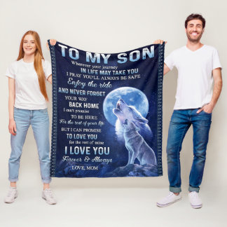 息子に フリースブランケット