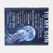 息子に フリースブランケット (正面(横))