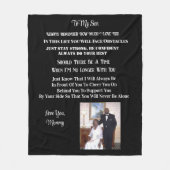 息子に フリースブランケット (正面)