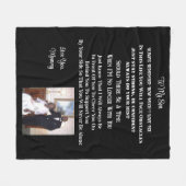 息子に フリースブランケット (正面(横))