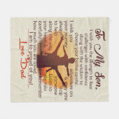 息子に |彼への素敵な手紙 | フリースブランケット (正面(横))