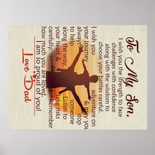 息子に |彼への素敵な手紙 | ポスター (正面)