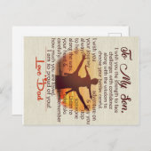 息子に |彼への素敵な手紙 | 案内ポストカード (正面/裏面)