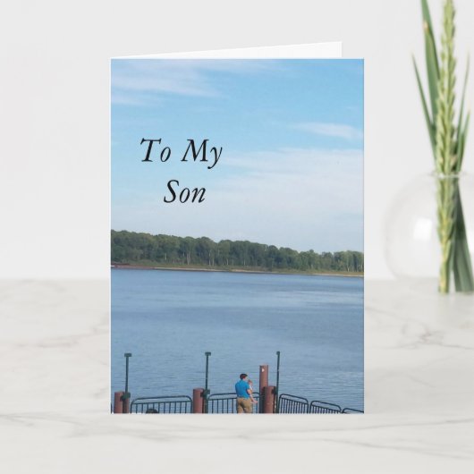 息子に「父の日」 カード (正面)