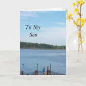 息子に「父の日」 カード (黄色い花)