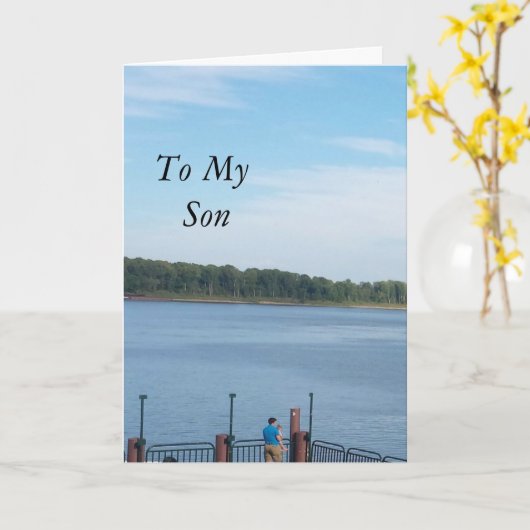 息子に「父の日」 カード (黄色い花)