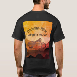息子のために走る レトロMOTOバイク バイカー キリスト教 Tシャツ