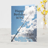 息子のためのタイトな行の誕生日カード カード (黄色い花)