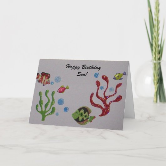 息子のためのハッピーバースデーカード! カード (正面)