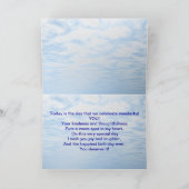 息子のためのバースデー・カード。 ヨットの航行 カード (内部)