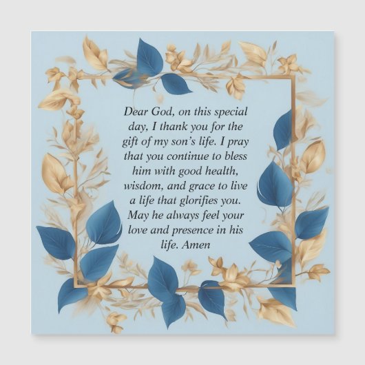 息子のための母祈りの言葉 (正面)