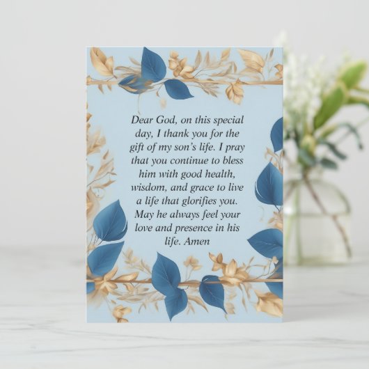 息子のための母祈りの言葉 シーズンカード (スタンド正面)