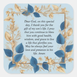 息子のための母祈りの言葉 スクエアシール