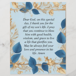 息子のための母祈りの言葉 チラシ