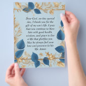 息子のための母祈りの言葉 チラシ (手)