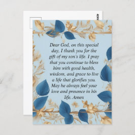 息子のための母祈りの言葉 ポストカード