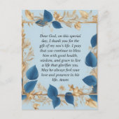 息子のための母祈りの言葉 ポストカード (正面)