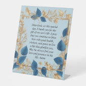 息子のための母祈りの言葉 台座サイン (正面)