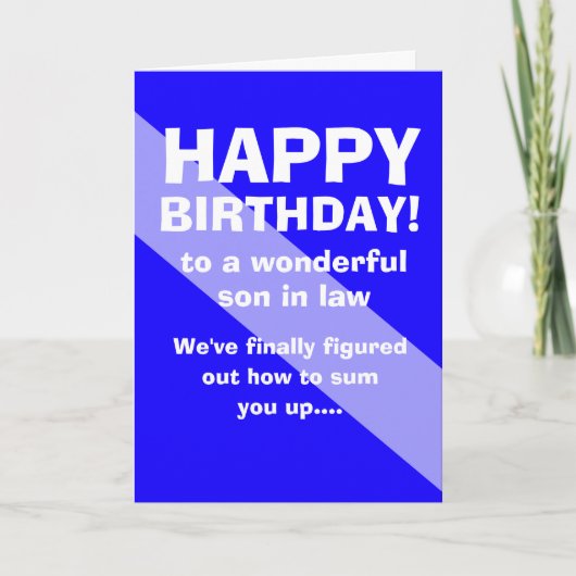 息子のように愛している義理の息子へ、誕生日おめでとう! カード (正面)