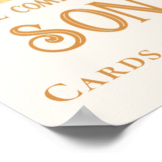 息子のカードとギフト赤来ちゃんシャワーのサイン ポスター (角)