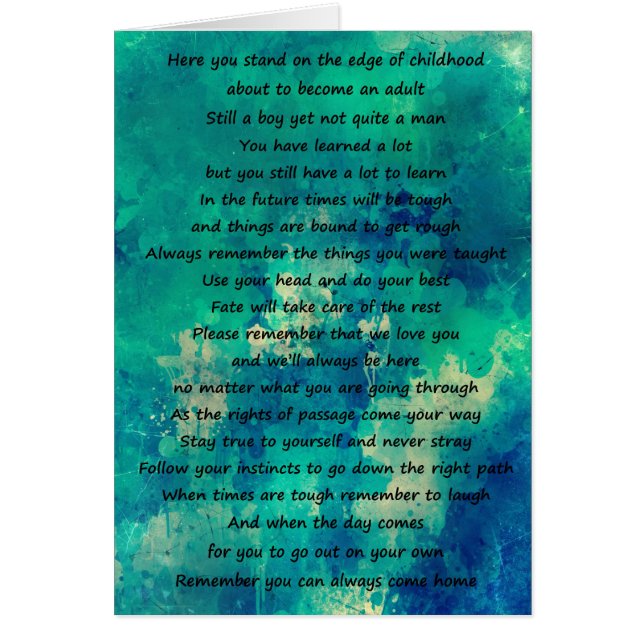 息子のカード (正面)