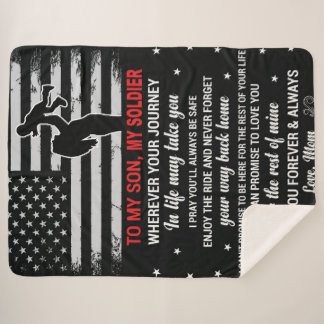 息子のシェルパ毛布に シェルパブランケット