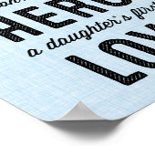 息子のファーストヒーロー、娘のファーストヒーロープリント ポスター (角)