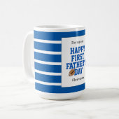 息子のブルー·フットボールの第一日 コーヒーマグカップ (正面左)