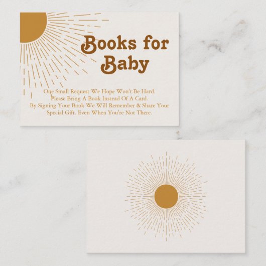 息子のベビーカードのための赤来ちゃんシャワー本 エンクロージャーカード (正面/裏面)