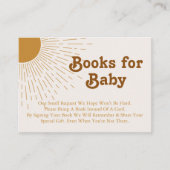 息子のベビーカードのための赤来ちゃんシャワー本 エンクロージャーカード (正面)