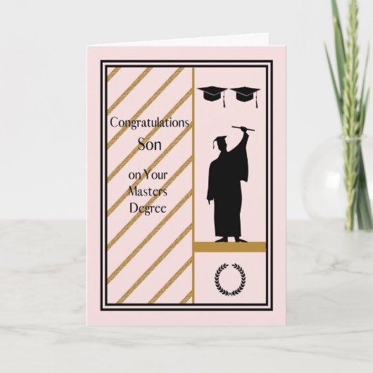 息子のマスターズ学位カード カード (正面)