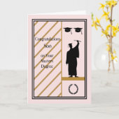 息子のマスターズ学位カード カード (黄色い花)