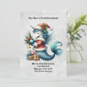 息子の初めてのクリスマス シーズンカード (スタンド正面)