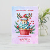 息子の初めてのクリスマス シーズンカード (スタンド正面)