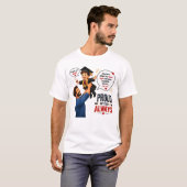 息子の卒業おめでとうと自慢の父 Tシャツ (正面フル)