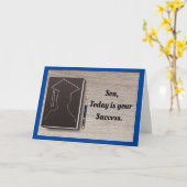 息子の卒業式の折り畳んだグリーティングカード カード (黄色い花)