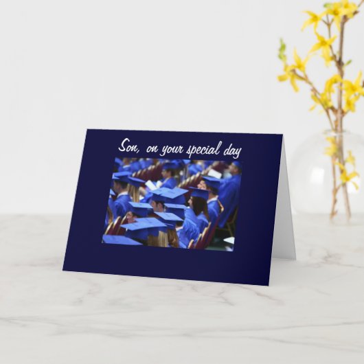 息子の卒業祝い カード (黄色い花)